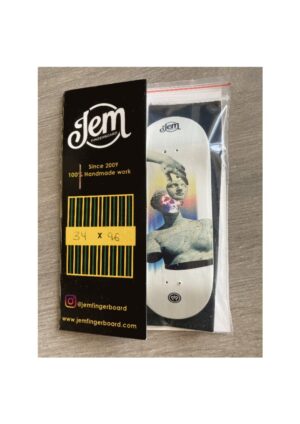 fingerskate deck jem x imagine sculptures skull 34mm