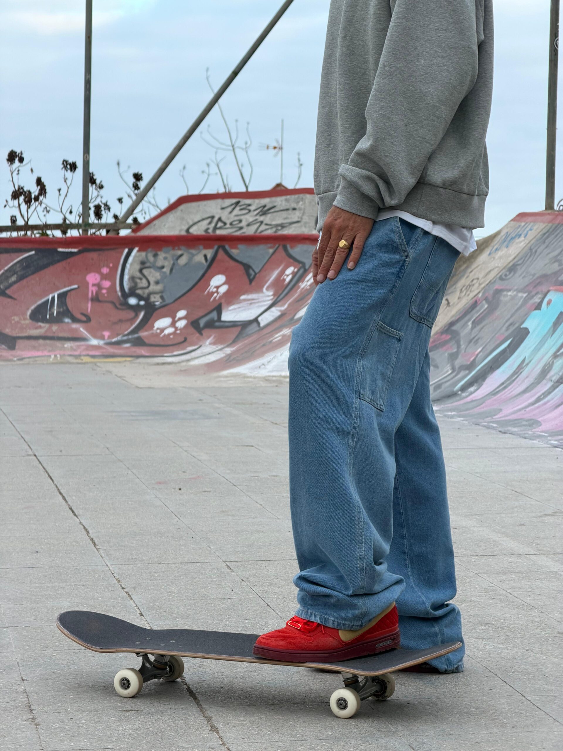 Daniel Lebrón denim baggy pants